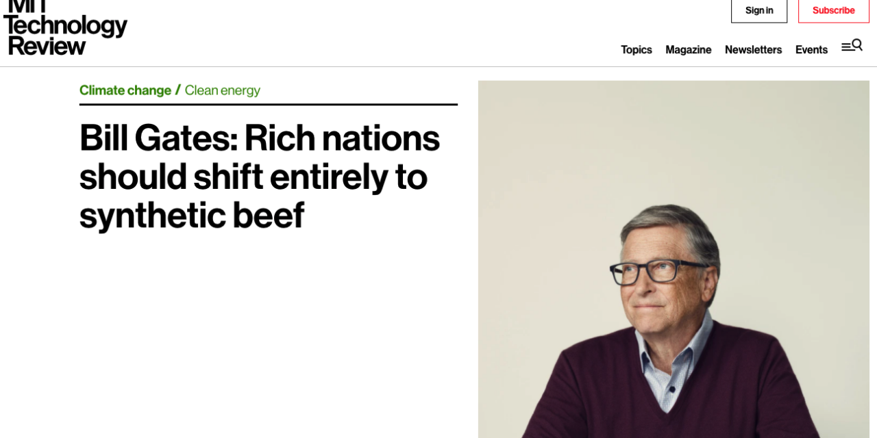 La carne sintetica di Bill Gates prodotta in laboratorio provoca il cancro negli esseri umani